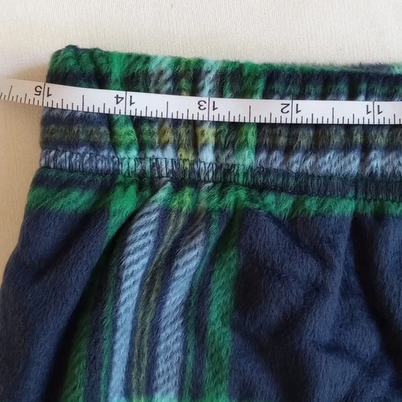 NWT 2PC Sleep Chic Plaid Pajama Pants Socks S Bottoms Blue Green JC Penney - Picture 8 of 10